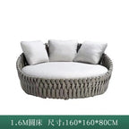 Outdoor Sofa Leisure Balcony Rattan Sofa Villa Outdoor Courtyard Double Outdoor Rattan Chair Sofa Furniture Combination