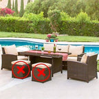 Outdoor Rattan Chair Sofa Outdoor Courtyard Terrace Sunshine Room Rattan Sofa Balcony Leisure Corner Rattan Sofa Combination