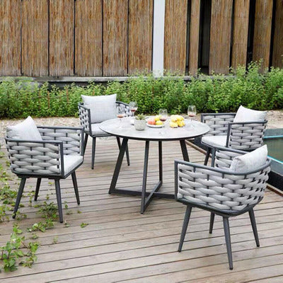 Nordic Outdoor Sofa Tea Table Combination Villa Courtyard Rattan Tables And Chairs Designer Hotel Terrace Furniture Sofa Chairs