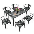 Leisure Outdoor Table And Chair Combination Iron Art Open-air Garden Table Terrace Outdoor Courtyard Balcony Table And Chair Table And Chair