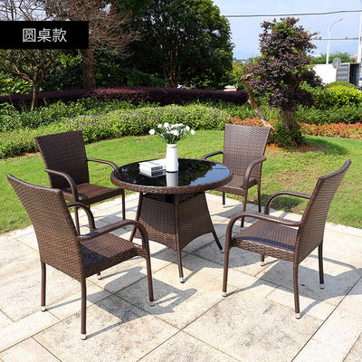 Rattan Chair Combination Outdoor Leisure Courtyard Rattan Table And Chair Tea Table Combination Outdoor Balcony Table And Chair Outdoor Rattan Table And Chair