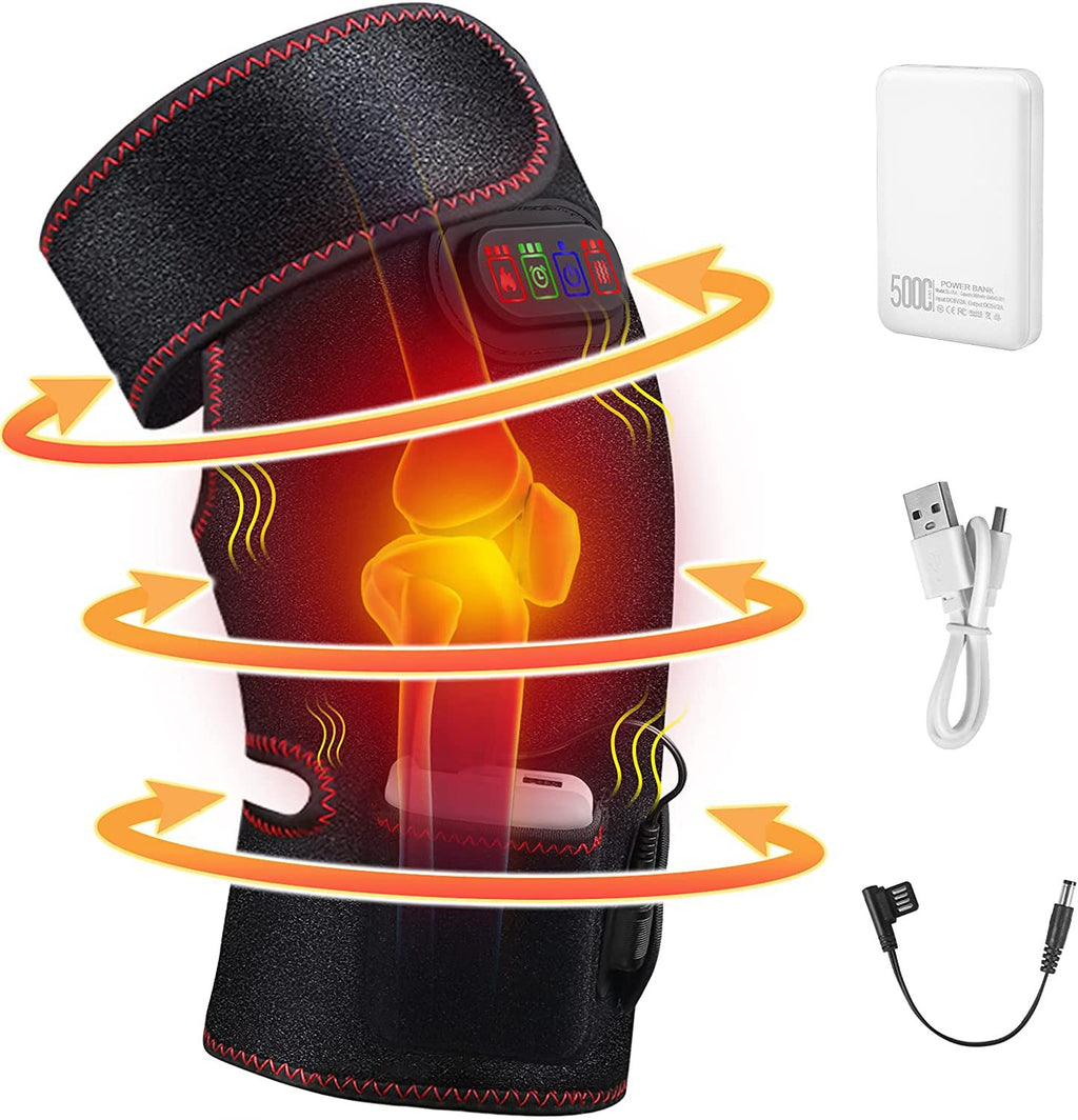 Electric heating knee protector, charging hot compress, vibrating massage, physical therapy, warmth preservation, knee protector, multi-functional knee massager, hot compress instrument