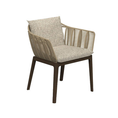 Outdoor Dining Table And Chair Combination Rock Board Furniture Teak Rattan Villa Rattan Chair Outdoor Leisure Model Room Home Stay Chair