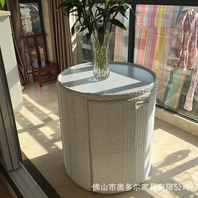 Balcony Small Table And Chair Leisure Rattan Chair Three Piece Set Balcony Tea Table And Chair Combination One Table And Two Chairs