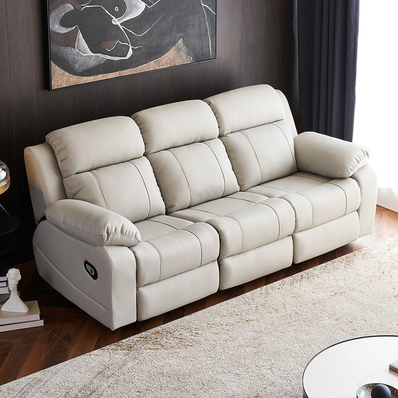 3 Seat Automatic Adjustable Recliner Sofa with USB, Cup Holder, Socket