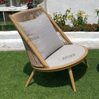 Balcony Leisure Table And Chair Combination Rattan Single Sofa Chair Outdoor Courtyard Garden Terrace Rattan Chair Tea Table Set