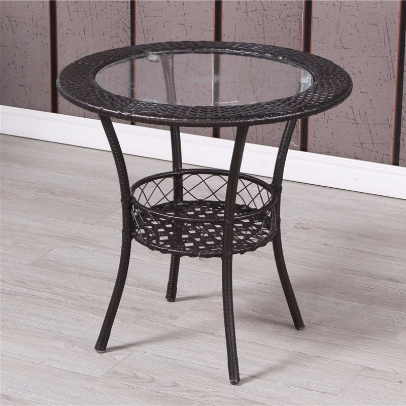 Outdoor Patio Side Table - Wicker Patio Bistro Set
