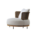 Outdoor Sofa Courtyard Leisure Rattan Furniture Solid Wood High-end Villa Rattan Chair Sofa Open-air Garden Sofa Combination