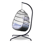 Single Hanging Chair Home Stay Apartment Dormitory Swing Chair Lazy Outdoor Balcony PE Rattan Folding Hanging Basket