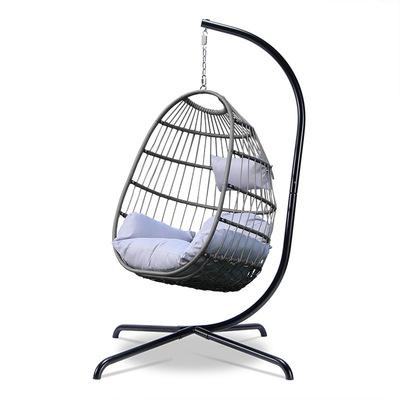 Single Hanging Chair Home Stay Apartment Dormitory Swing Chair Lazy Outdoor Balcony PE Rattan Folding Hanging Basket
