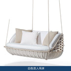 Outdoor Home Stay Bird's Nest Swing Rattan Round Hammock Hanging Chair Garden Double Basket Hammock Sofa Round Bed