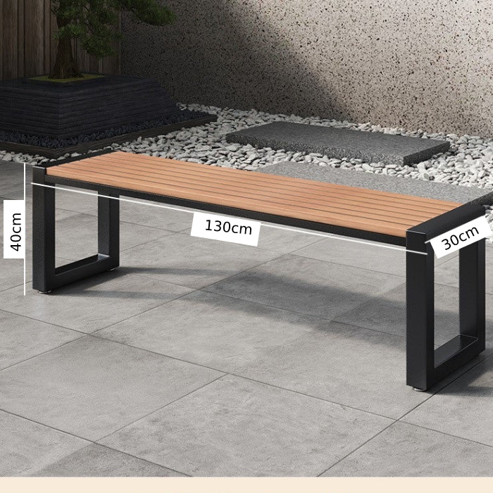 Outdoor Garden Bench,2-3 Person Patio Garden Bench,Metal Support Frame Anticorrosive Seat,Perfect for Deck Porch Balcony Basketball Court Backyard or Park