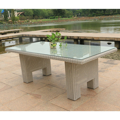 Terrace Rattan Chair Combined Table And Chair Outdoor Rattan Woven Rattan Chair Courtyard Waterproof One Table And Four Chairs