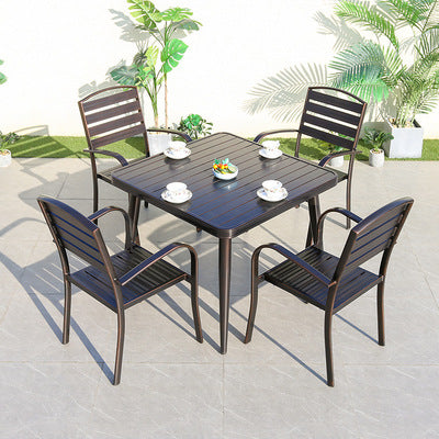 Outdoor Tables And Chairs Outdoor Villa Courtyard Open Balcony Terrace Leisure Cast Aluminum Tables And Chairs Combination All Aluminum Alloy Tables And Chairs