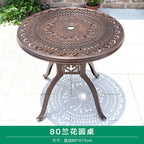 Outdoor Cast Aluminum Tables And Chairs Villa Courtyard Barbecue Tables And Chairs Combination Outdoor Balcony Table Garden Community Cast Aluminum Tables And Chairs