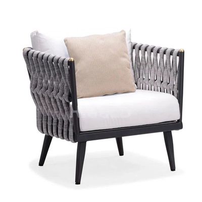 Nordic Outdoor Furniture Balcony Model Room Rattan Sofa Table And Chair Combination Garden Hotel Villa Courtyard Rattan Chair