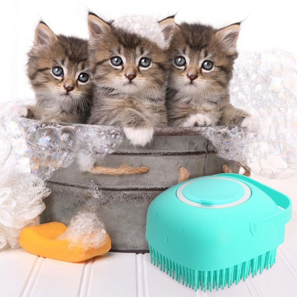 Pet Accessories For Dogs Shampoo Massager Brush Bathroom Puppy Cat Massage Comb Grooming Shower Brush For Bathing Soft Brushes| |