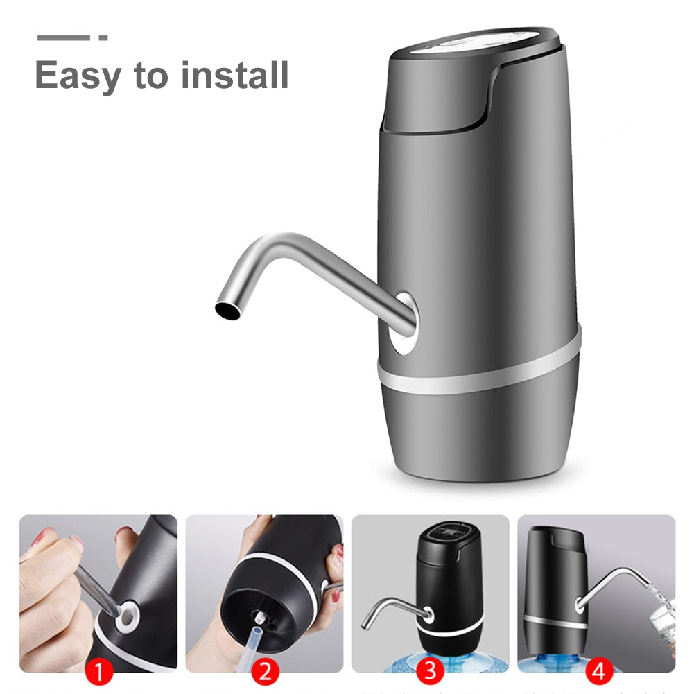 Pump Portable Drink Dispenser Electric Pumping Device Gallon Barrel Water Bottle for Household Kitchen Convenient Part|Hand Press Water Pumps|