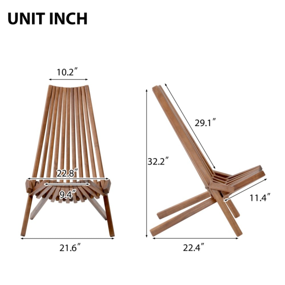 For Garden Or Home Furniture Folding Wooden Outdoor Chair