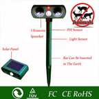 Solar Ultrasonic Repeller Deterrent Pest Cat Dog Fox Deterrent Solar Powered Scarer Repellent Outdoor Garden Tool|Repellents|