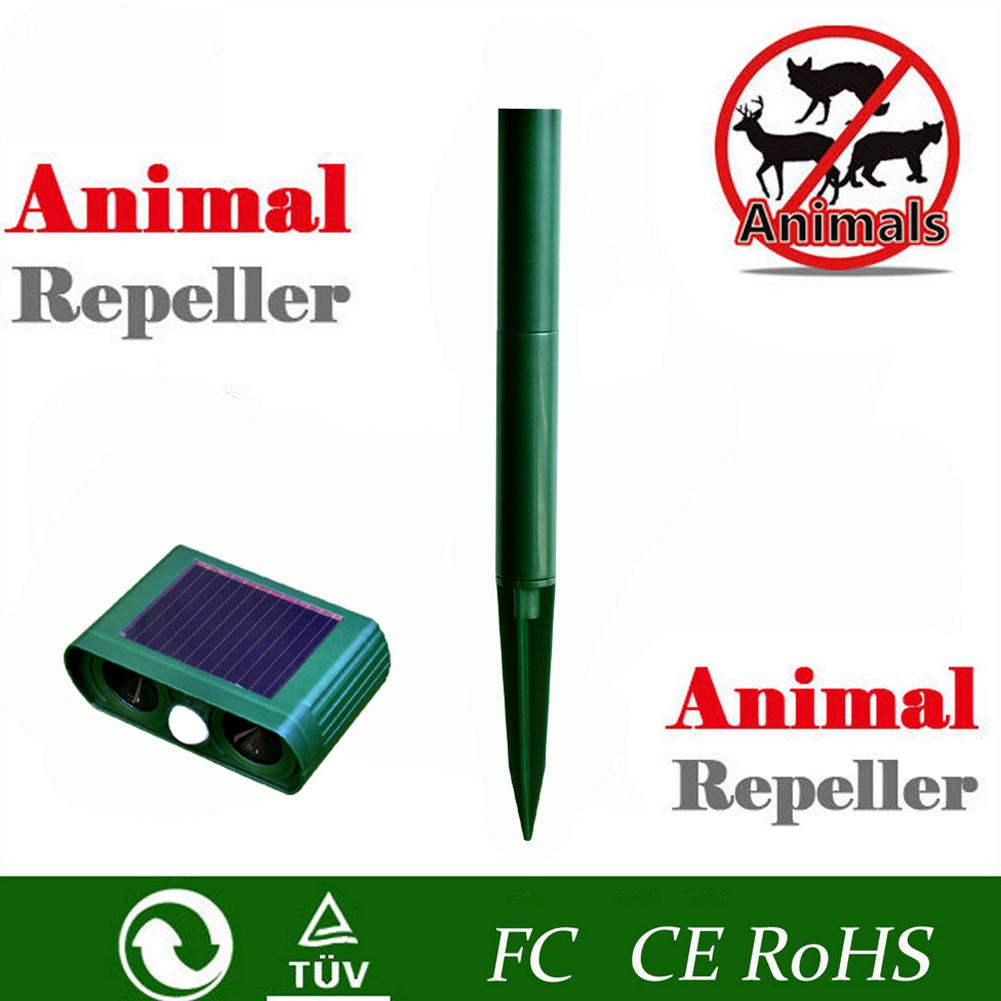 Solar Ultrasonic Repeller Deterrent Pest Cat Dog Fox Deterrent Solar Powered Scarer Repellent Outdoor Garden Tool|Repellents|
