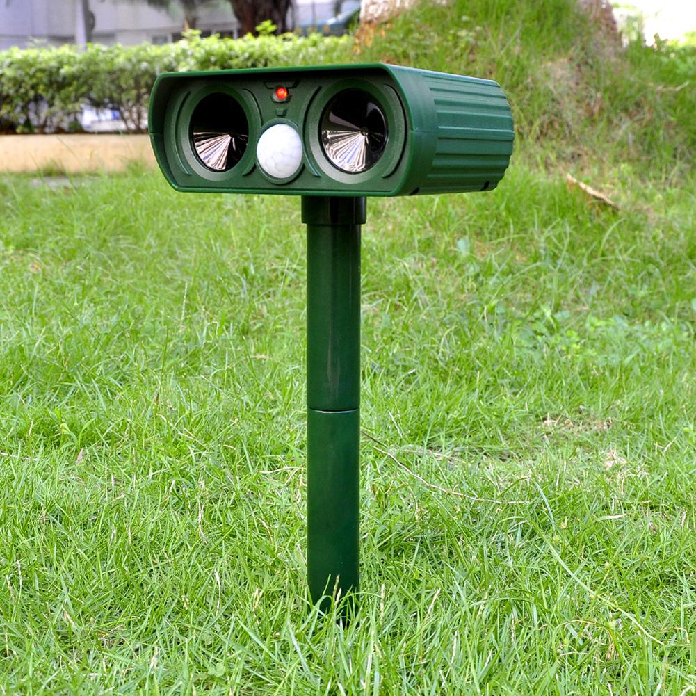 Solar Ultrasonic Repeller Deterrent Pest Cat Dog Fox Deterrent Solar Powered Scarer Repellent Outdoor Garden Tool|Repellents|