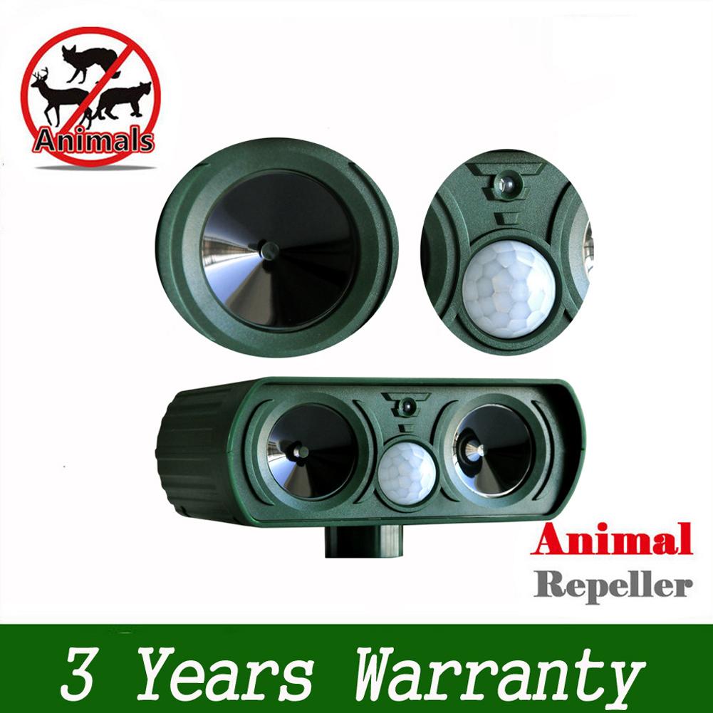Solar Ultrasonic Repeller Deterrent Pest Cat Dog Fox Deterrent Solar Powered Scarer Repellent Outdoor Garden Tool|Repellents|