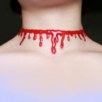8''~15'' Halloween Blood Drip Slit Choker